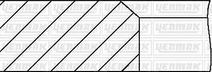 Поршневые кольца Yenmak для Renault Major 1990-1996. Артикул 91-09941-000