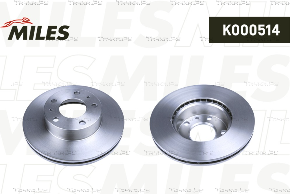 Тормозной диск Miles передний для Peugeot Boxer III 2006-2026. Артикул K000514