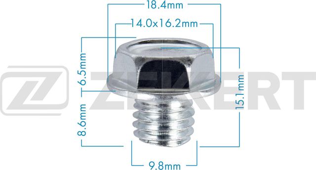 Сливная пробка масляного поддона двигателя Zekkert для Toyota HiAce H200 2010-2019. Артикул BE-3574