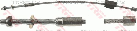 Трос ручника (тросик ручного тормоза) TRW. Артикул GCH550
