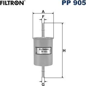Топливный фильтр Filtron для Chevrolet Niva I 2002-2021. Артикул PP 905
