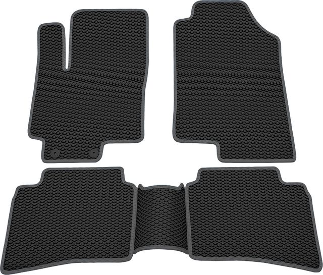 Коврики Rezkon EVA для салона Hyundai Solaris II 2017-2026 Серый кант. Артикул 9020050202