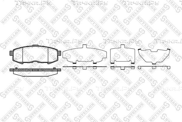 Тормозные колодки Stellox задние для Mazda MPV II (LW) 2002-2006. Артикул 1171 000-SX