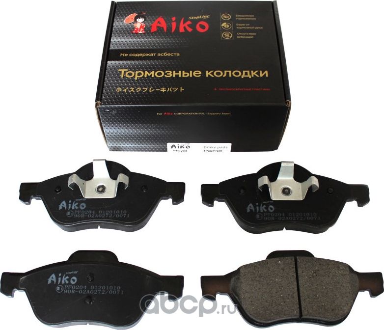 Колодки RENAULT Laguna II, Megane II (2001-2007) передние (Aiko). Артикул PF0204