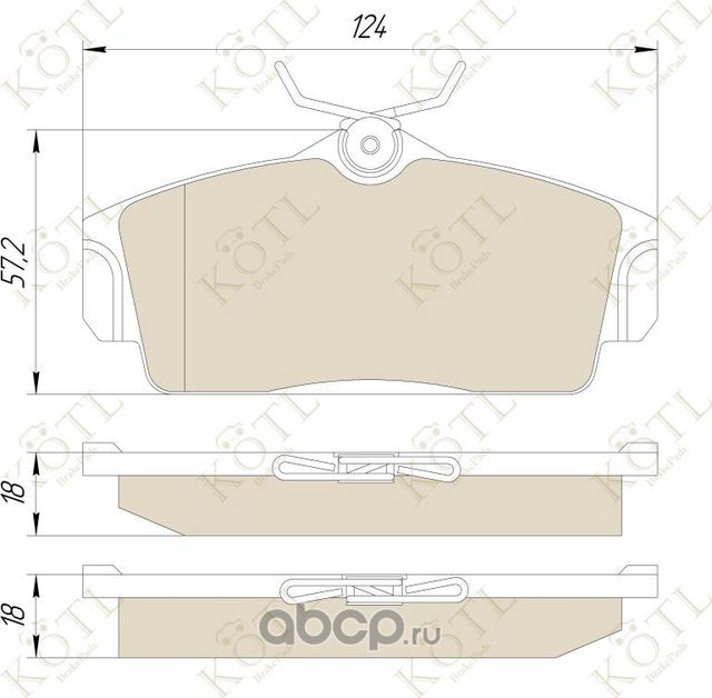 Колодки тормозные передние NISSAN ALMERA II  PRIMERA II (Kotl). Артикул 3168kt