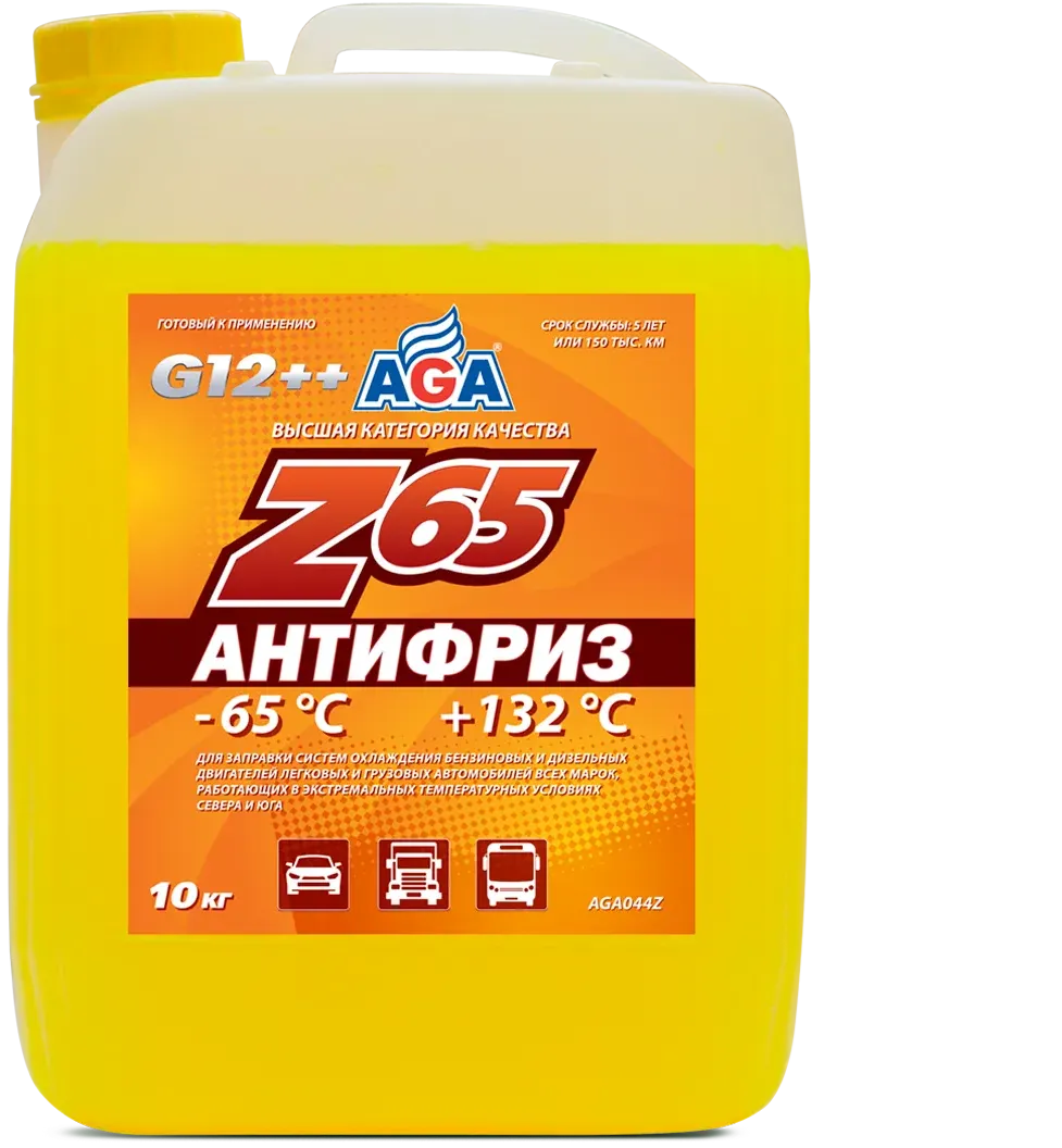 Антифриз  желтый  -65С  10 кг (AGA). Артикул aga044z