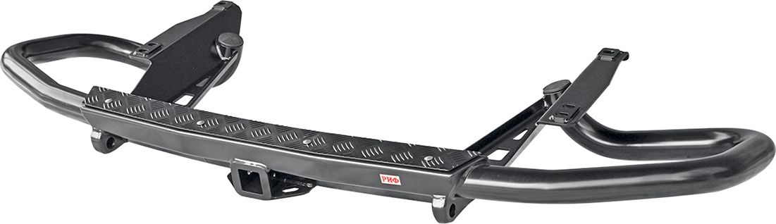 Бампер силовой РИФ задний с квадратом под фаркоп для Toyota Land Cruiser Prado 150 2009-2026. Артикул RIF150-20170