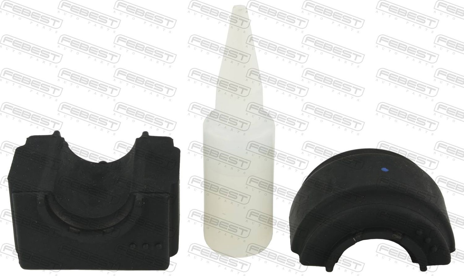 Втулка переднего стабилизатора комплект Febest. Артикул BMSB-E70F-KIT