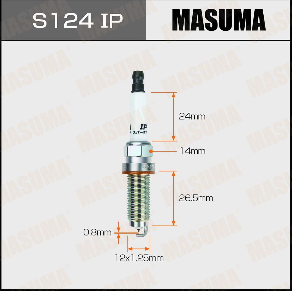 Свеча зажигания (Masuma). Артикул S124IP