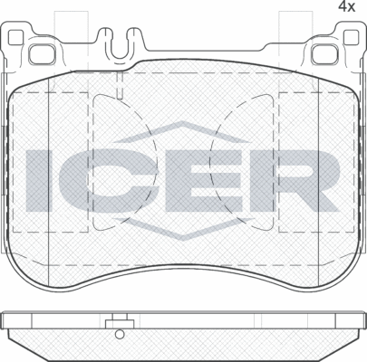 Тормозные колодки Icer. Артикул 182080