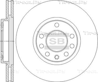 Тормозной диск Sangsin Hi-Q передний для Opel Astra H 2004-2014. Артикул SD5110