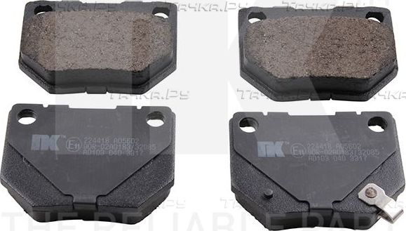 Тормозные колодки NK. Артикул 224418