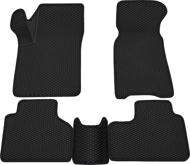 Коврики Rezkon 3D EVA Ромб резиновые для салона Chevrolet Niva I 2009-2020 Черный кант. Артикул 9239040101