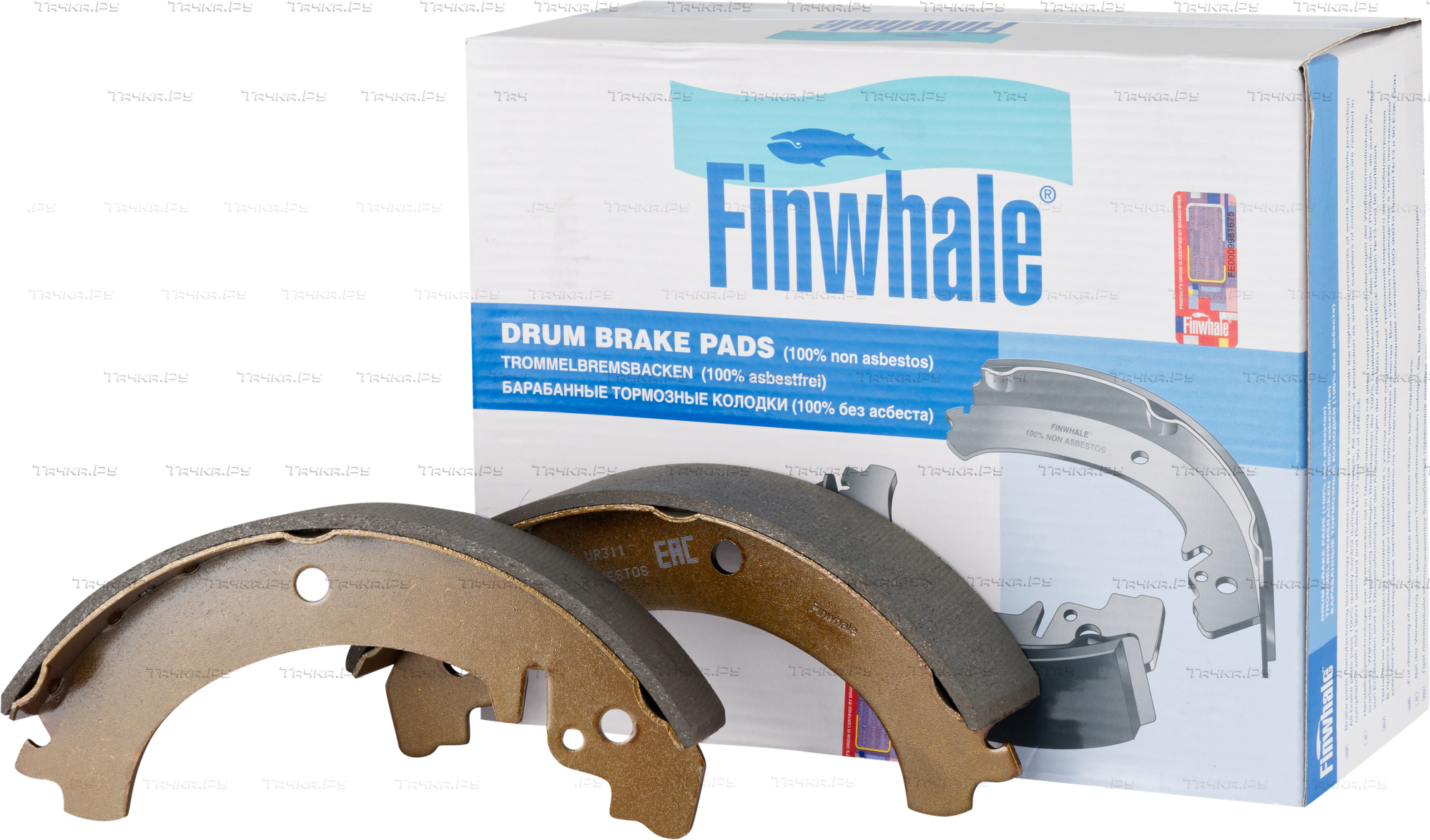 Тормозные колодки Finwhale задние для ВАЗ 2105 1981-2012. Артикул VR311