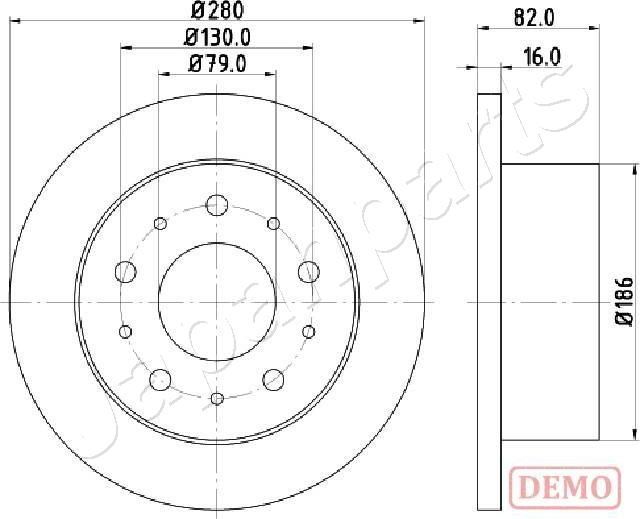 Тормозной диск Japanparts. Артикул DP-0611C