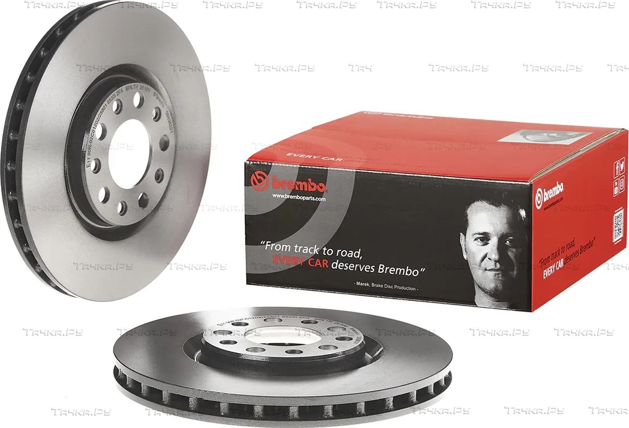Тормозной диск Brembo PRIME LINE - UV Coated передний для Alfa Romeo Spider III 2006-2011. Артикул 09.9363.21