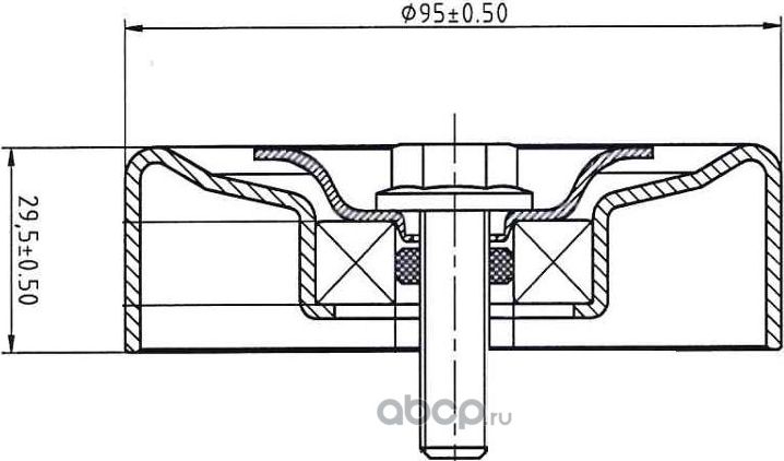 Ролик ремня приводного HYUNDAI/KIA SOLARIS/RIO 10- опорный (Trialli). Артикул CMS0802