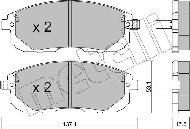 Тормозные колодки Metelli. Артикул 22-0876-1