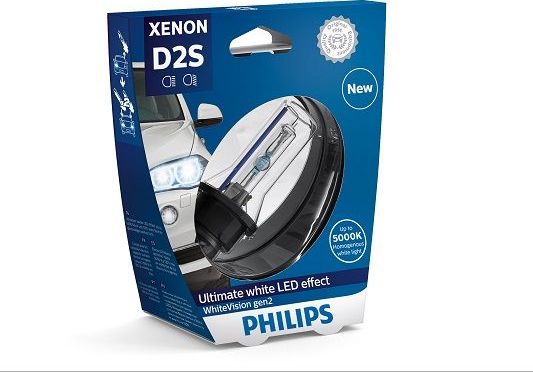 D2S 85V-35W (P32d-2)  5000K WhiteVision gen 2 (Philips) Philips Xenon WhiteVision gen2. Артикул 85122WHV2S1