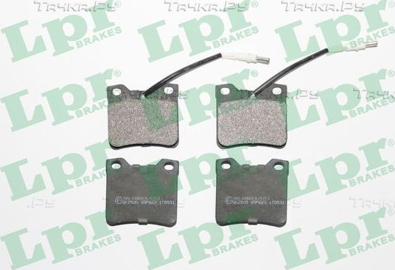 Тормозные колодки LPR задние для Peugeot 406 I 1995-2004. Артикул 05P623