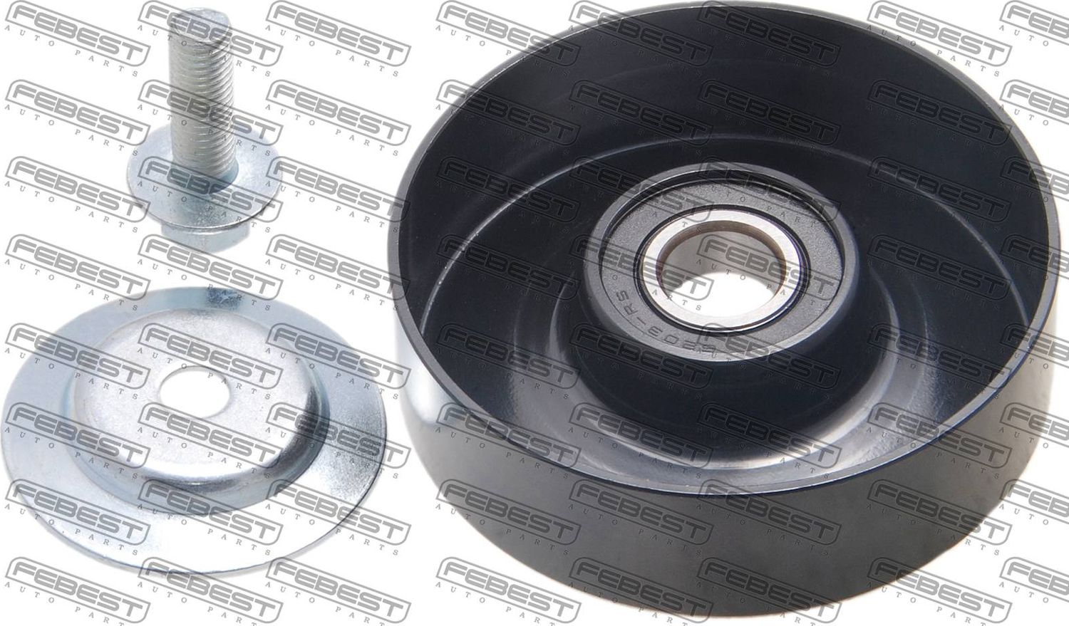 Натяжной ролик (натяжитель) приводного поликлинового ремня Febest. Артикул 0187-GX115