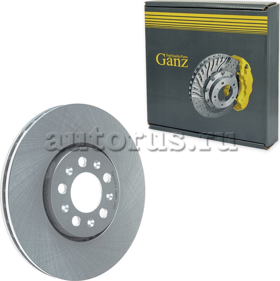 Диск тормозной передний с покрытием (Ganz). Артикул GIJ10057