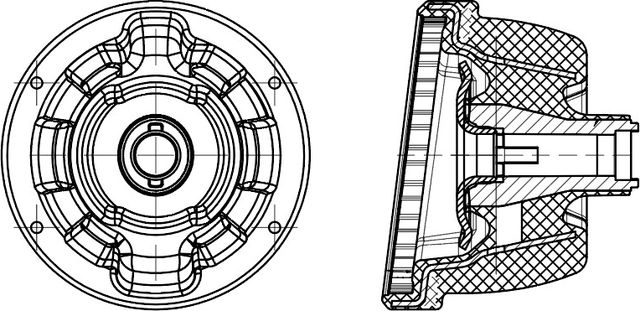 Опора амортизатора MB C(W203) перед. с подшип. (Trialli). Артикул SA1548