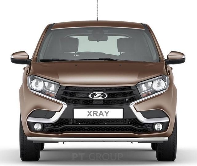 Защита PT Group переднего бампера одинарная d51 (НПС) для Lada Xray 2016-2026. Артикул LXR220202
