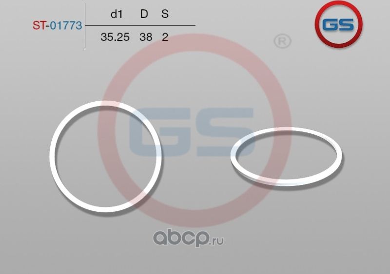 Тефлоновое кольцо 35.25* 38* 2(1) (GS). Артикул ST01773