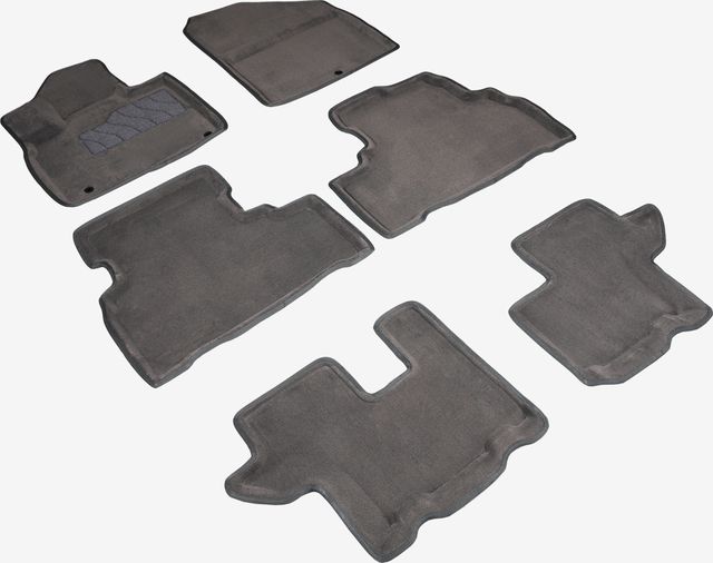 Коврики Seintex 3D ворсовые для салона Kia Sorento III Prime 2015-2026 СЕРЫЕ. Артикул 89671