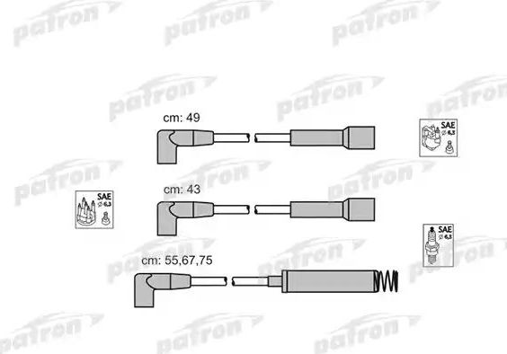 Высоковольтные провода (провода зажигания) (комплект) Patron (EPDM (Этилен-пропиленовый каучук)). Артикул PSCI1008