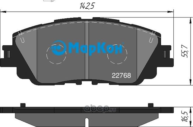 Колодки тормозные дисковые к-т передние Toyota Camry (17-)  RAV4 (18-)   LEXUS ES (18-)  UX (18-)  (Markon) Markon. Артикул 504000165