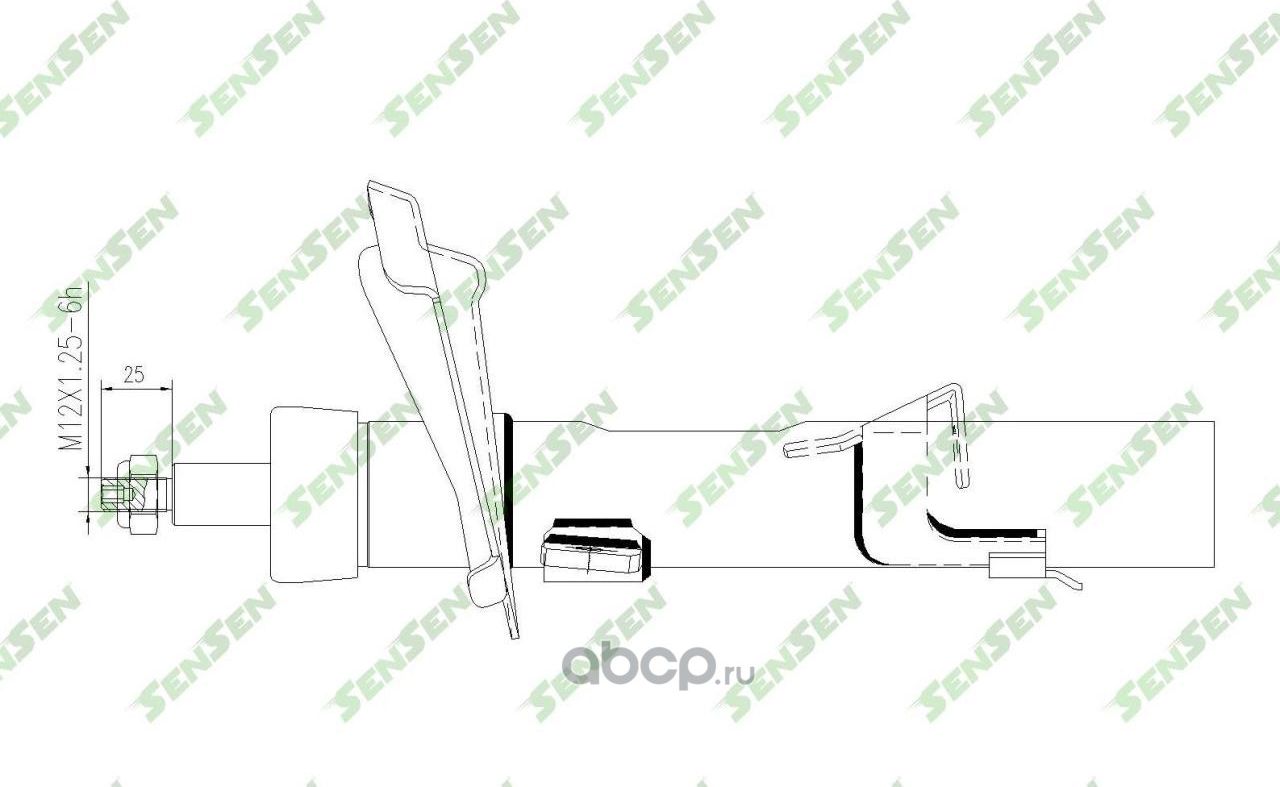 АМОРТИЗАТОР ПЕРЕДНИЙ МОСТ СПРАВА FORD FOCUS II/ C-MAX (1.8-2.0, 1.6TDC (Sensen). Артикул 42141595