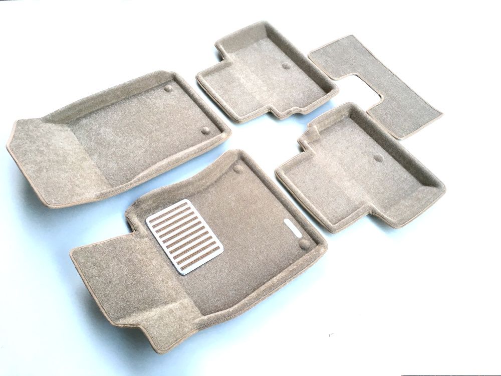 Коврики текстильные Euromat 3D Lux для салона Infiniti Q50 2015-2026 бежевые. Артикул EM3D-002811T