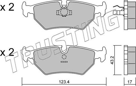 Тормозные колодки Trusting. Артикул 182.0