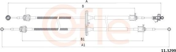 Трос сцепления Cofle для Citroen Jumper II 2006-2026. Артикул 92.11.3299