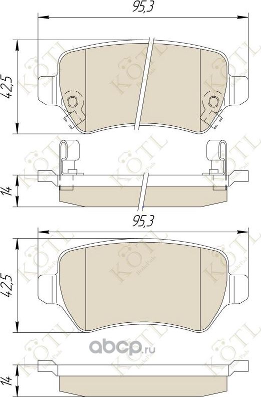 Колодки тормозные дисковые задние к-т VENGA  ASTRA  ZAFIRA  MERIVA (Kotl) Kotl. Артикул 3585kt