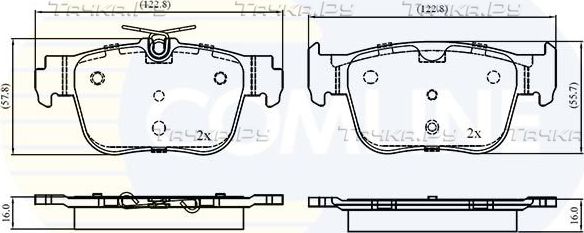 Тормозные колодки Comline Comline задние для Volkswagen Golf VII 2012-2026. Артикул CBP03069