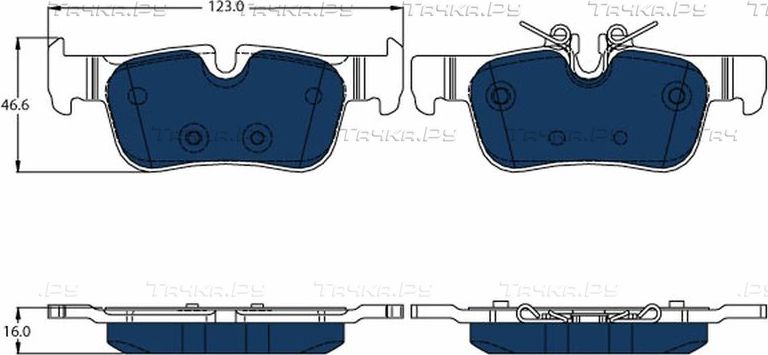 Тормозные колодки TRW ELECTRIC BLUE задние для BMW i3 I (I01) 2013-2020. Артикул GDB2063BTE