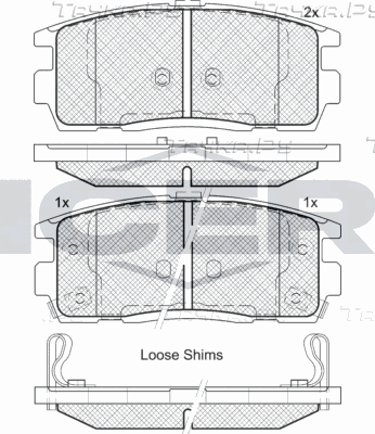 Тормозные колодки Icer задние для Chevrolet Captiva I 2006-2018. Артикул 181799