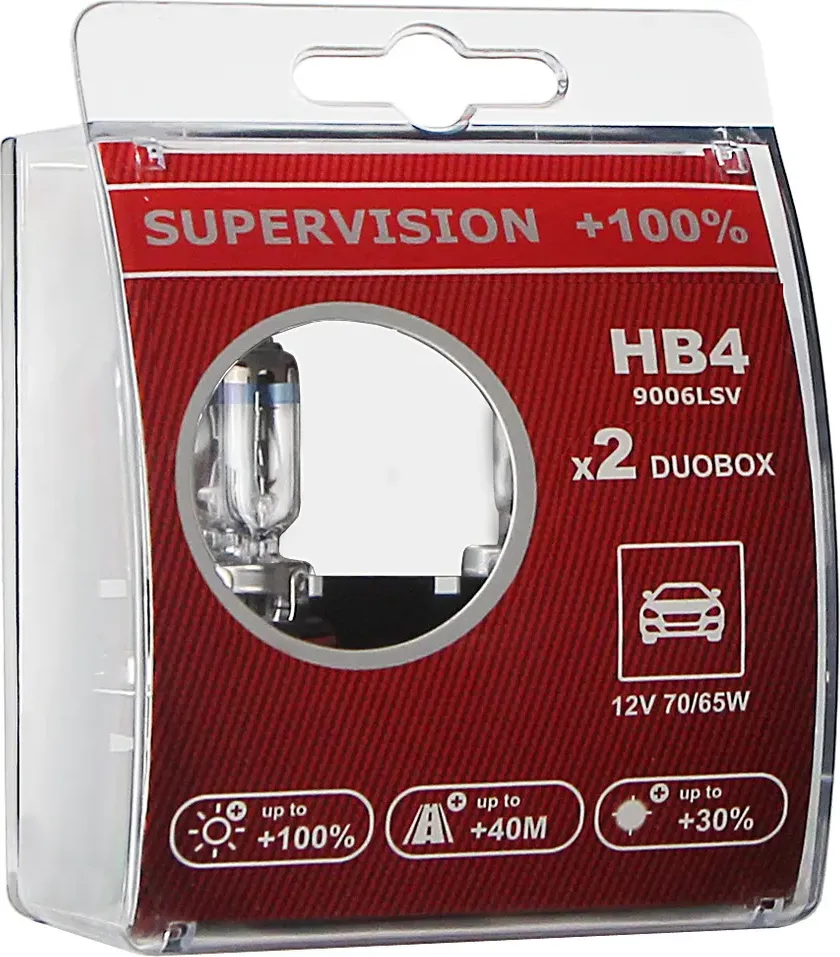 Лампа HB4 +100% SuperVision 12V Duobox 2шт (Ledo). Артикул 9006LSV