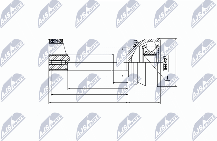 Шрус внутренний (граната) NTY. Артикул NPZ-MS-016