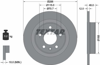 Тормозной диск Textar Pro задний для Opel Insignia II 2017-2024. Артикул 92314603 - купить в Москве, фото, отзывы, доставка по всей России. Магазин Тачка.Ру