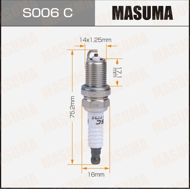 Свеча зажигания (Masuma). Артикул S006C