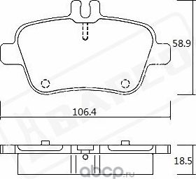 Колодки тормозные дисковые зад. MB A-CLASS (W176), B-CLASS (W246, W242 (Bapco) Bapco. Артикул BP0435