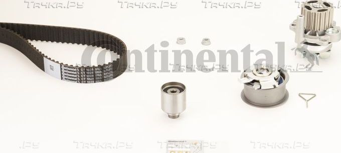 Помпа (водяной насос) с комплектом ремня ГРМ ContiTech для Volkswagen Sharan I 2003-2010. Артикул CT1028WP4