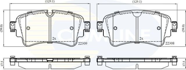 Тормозные колодки Comline Comline задние для Audi A7 II (4K) 2019-2026. Артикул CBP02362