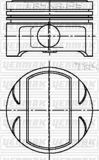 Поршень Yenmak для Opel Omega B 1994-2000. Артикул 31-04218-050