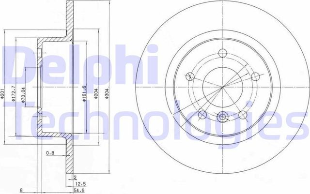 Тормозной диск Delphi. Артикул BG3227C