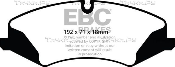 Тормозные колодки EBC Brakes. Артикул DP42123R